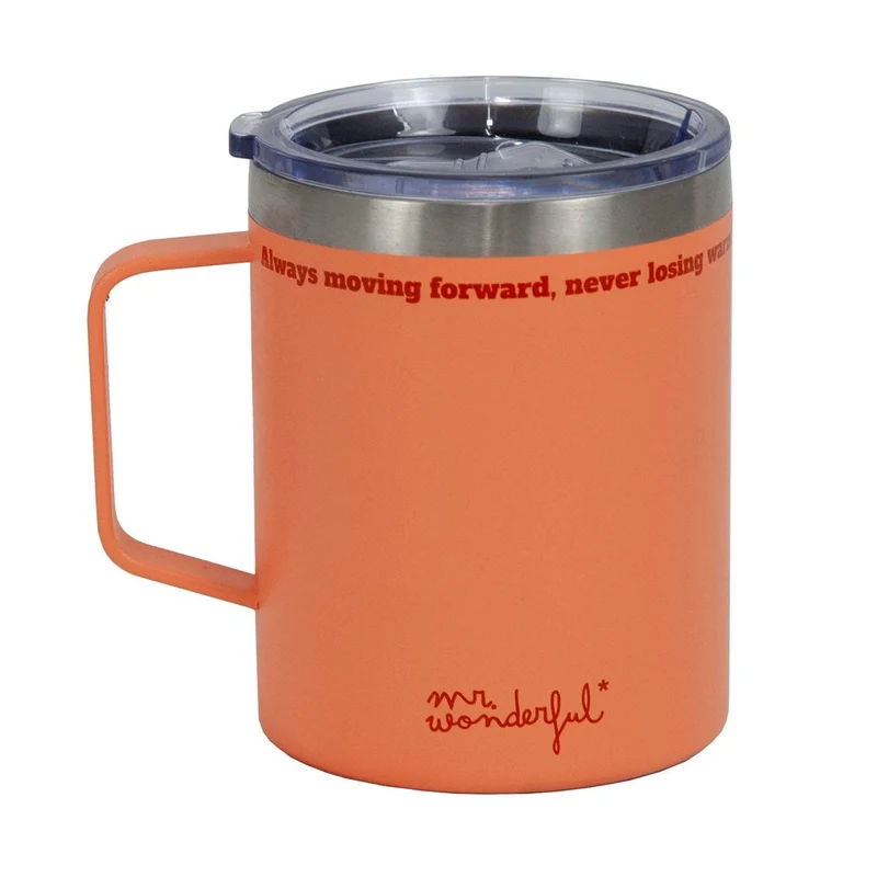 Taza térmica take away acero inoxidable salmón - Always moving forward, never losing warmth