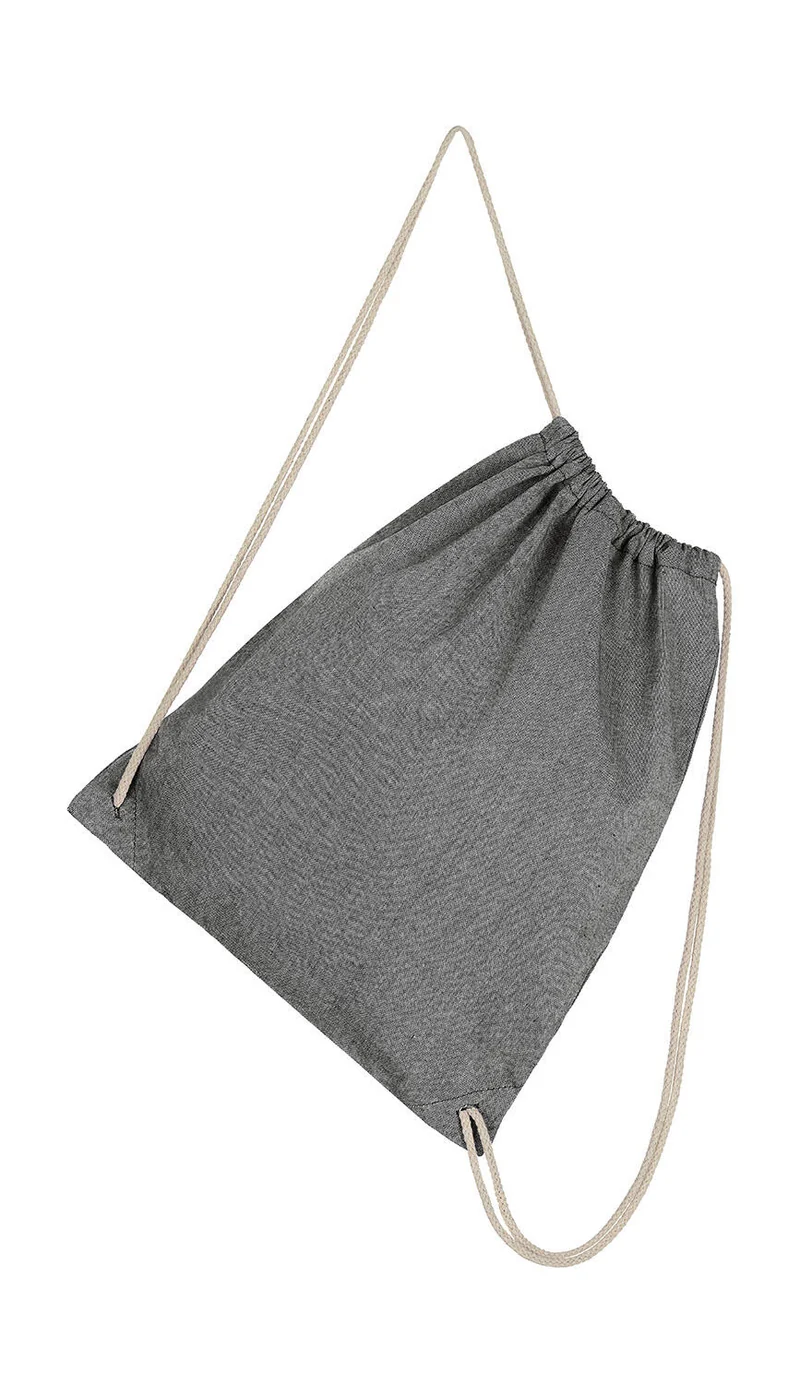 Recycled Cotton/Polyester Drawstring Backpack – Heather Colors | 67757