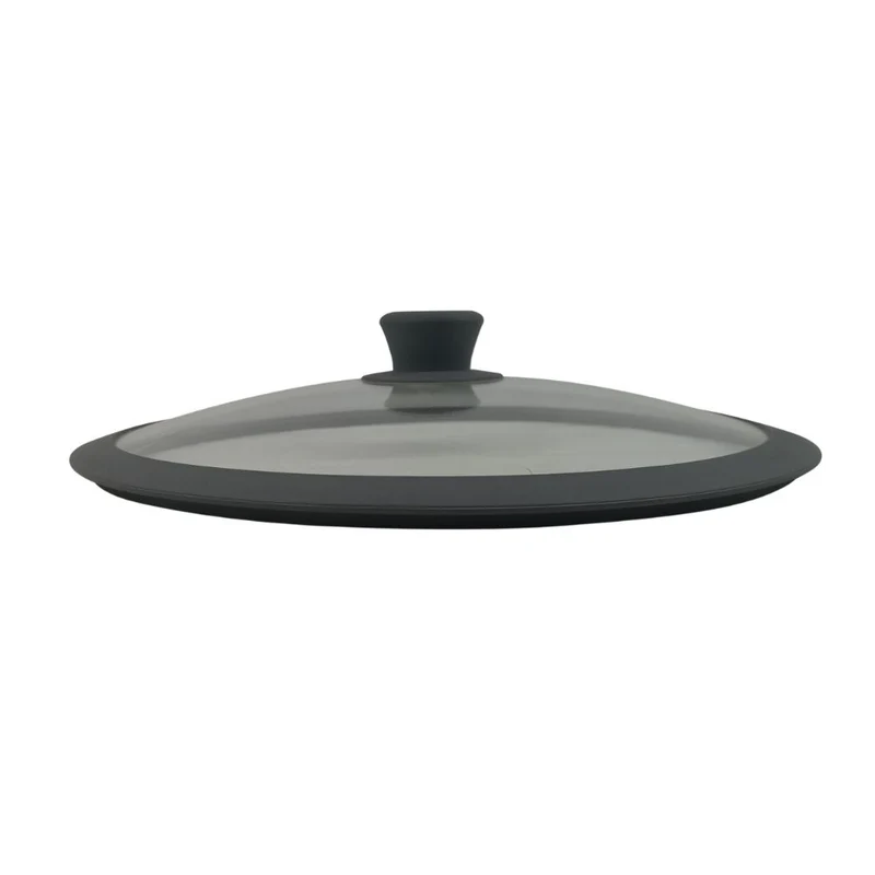 Coperchio In Vetro Con Bordo In Silicone Antiurto | Grigio