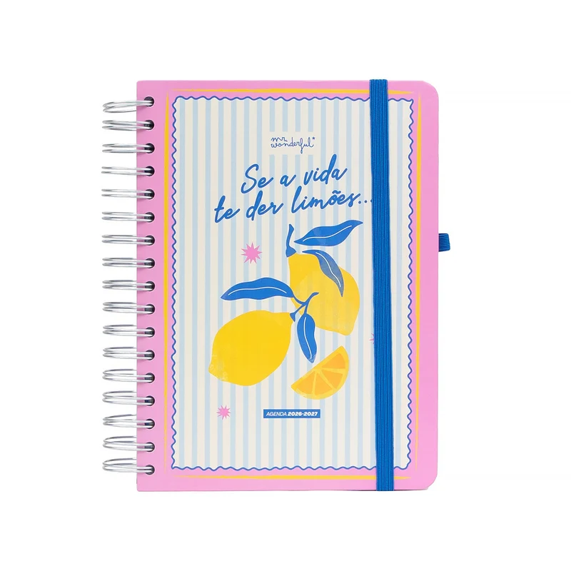 Agenda Mr. Wonderful 2026-27 Diária - Se a vida te der limões…