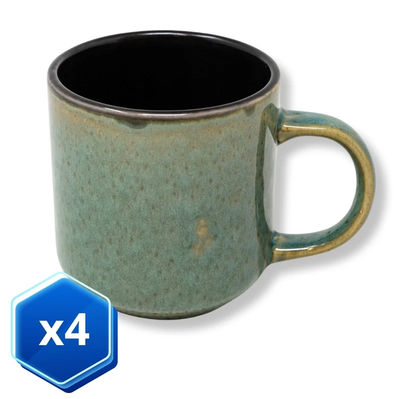 Set 4 Tazze Colazione 350 ml - Emerald | Eleganza e Stile in Porcellana