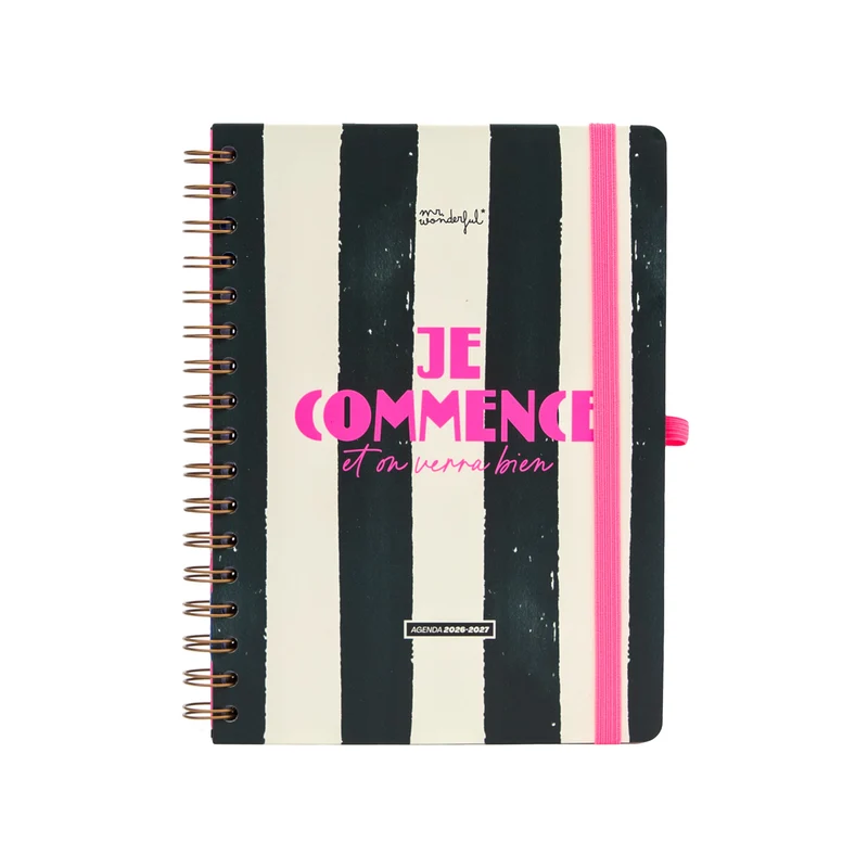 Agenda Mr. Wonderful 2026-27 Hebdomadaire - Je commence et on verra bien