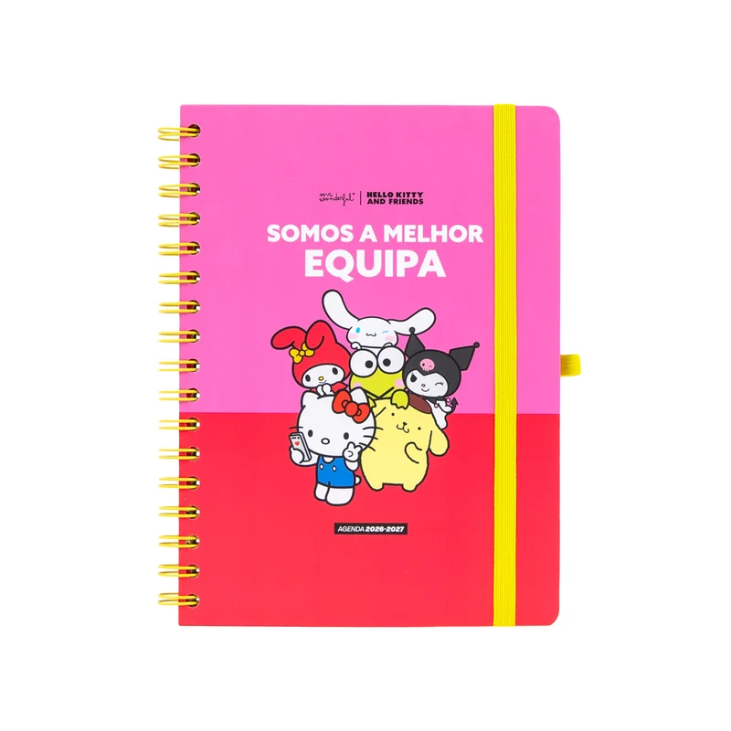 Agenda 2026-27 Hello Kitty & Friends x Mr. Wonderful Semanal - Somos a melhor equipa