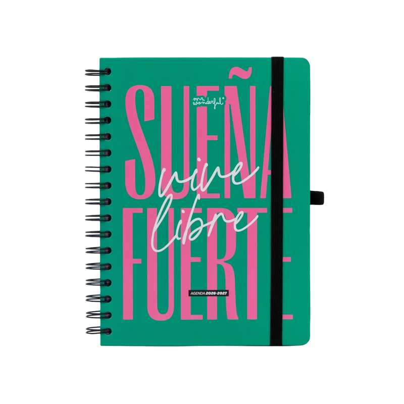 Agenda Mr. Wonderful 2026-27 Semanal 18 meses - Sueña fuerte, vive libre