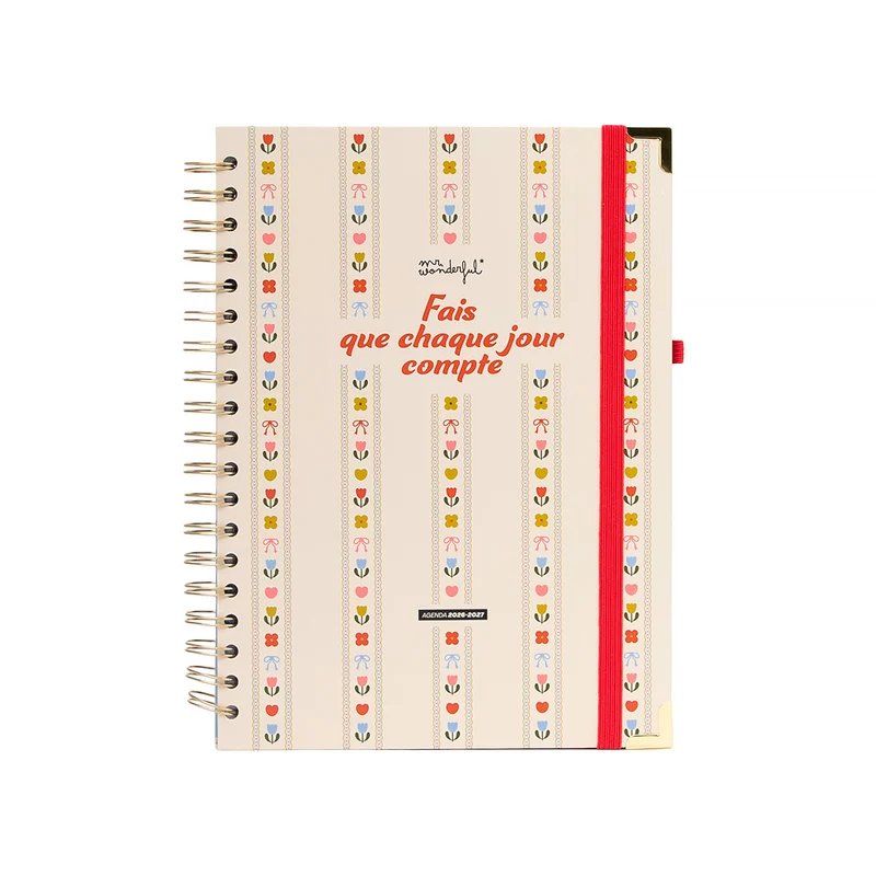Agenda Mr. Wonderful 2026-27 Hebdomadaire Grand format - Fais que chaque jour compte
