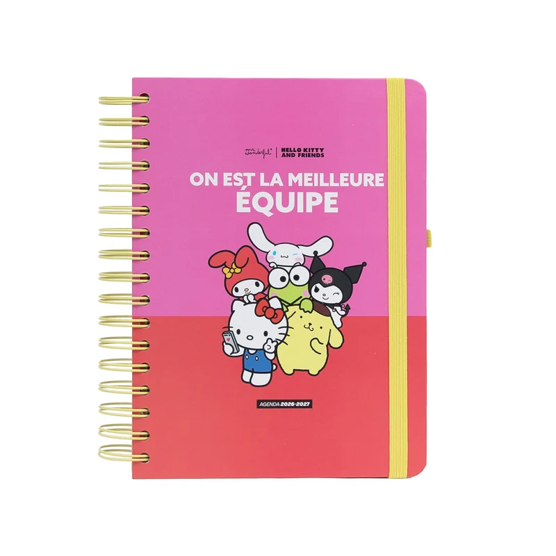 Agenda 2026-27 Hello Kitty & Friends x Mr. Wonderful Journalier - On est la meilleure équipe