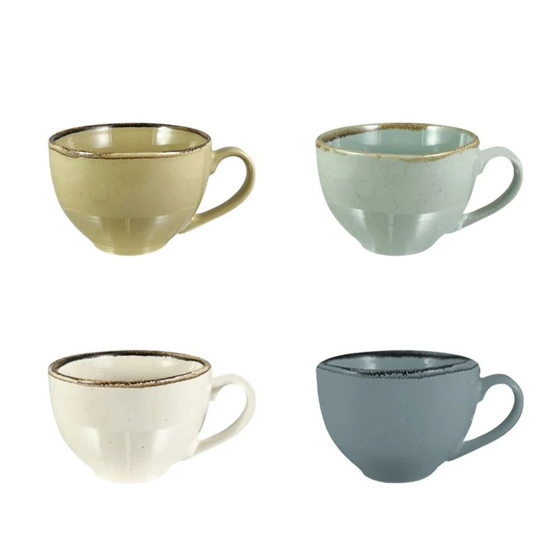 Set 4 Tazze Colazione, Tazza da The Tazze Latte Grandi 4 Colori 450ml