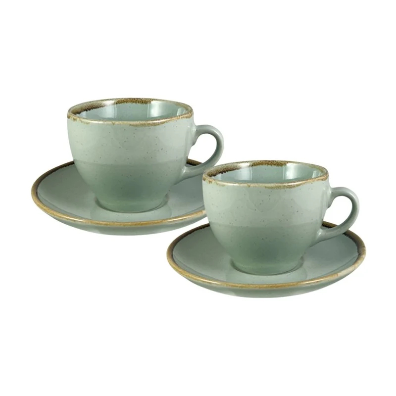 Set 2 Tazze Colazione con Piattino - Tazze tè | Acquamarina