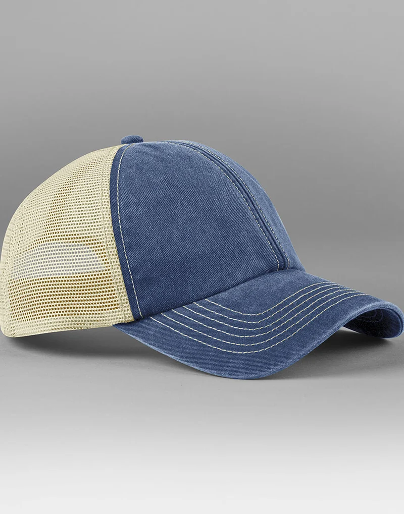6-Panel Vintage Trucker - Washed Cotton & Custom-Ready | 13669