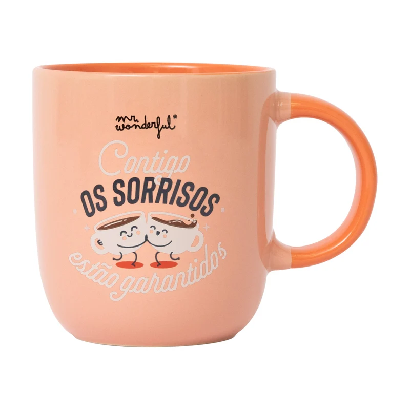 Caneca - Contigo, os sorrisos estão garantidos