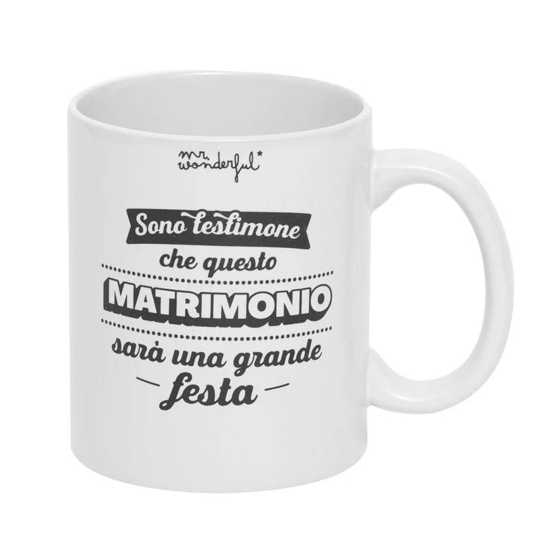 Tazza Iconic - Sono testimone che questo matrimonio sarà una grande festa
