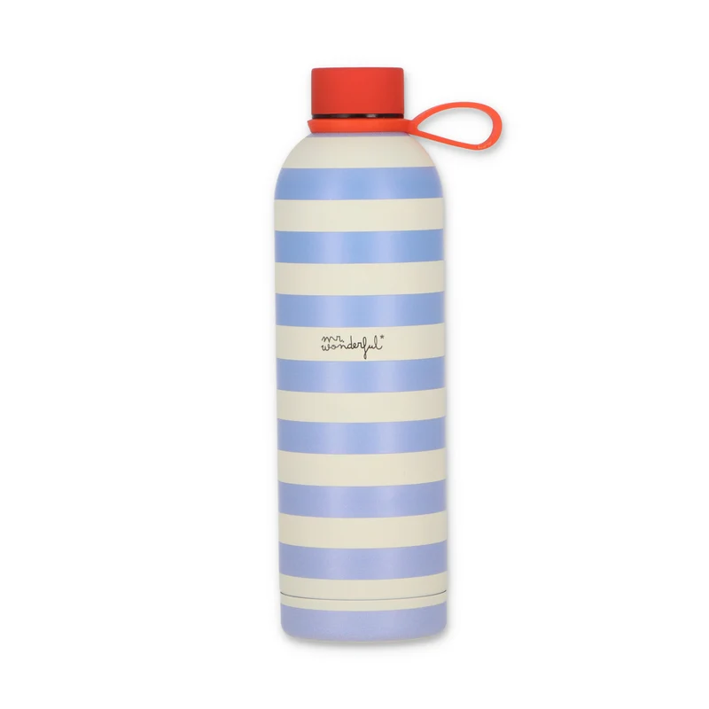 Botella térmica rayas azules y beige - Walking on sunshine