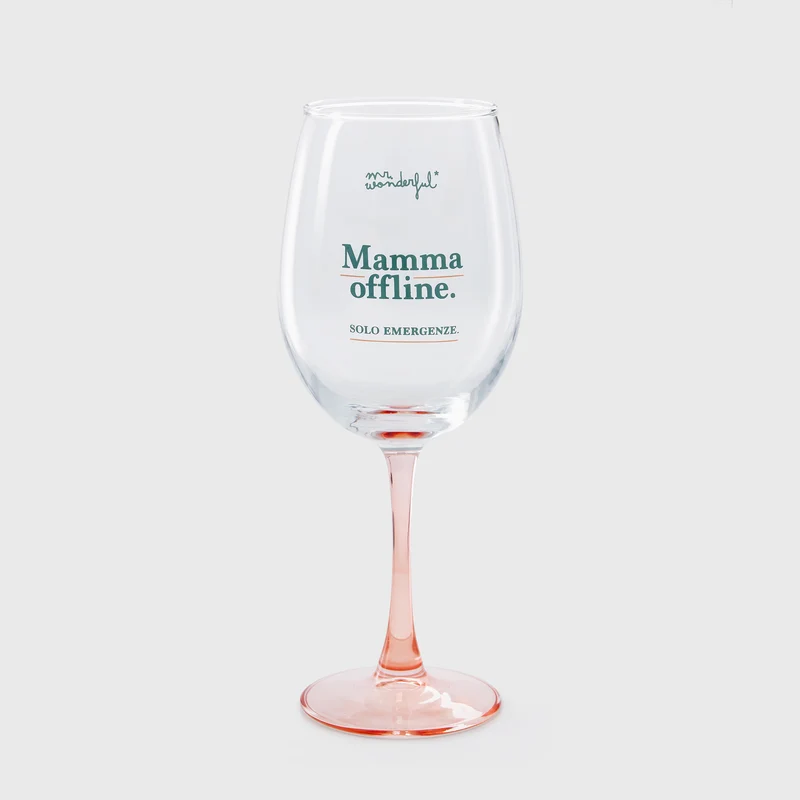 Calice da vino - Mamma offline. Solo emergenze.