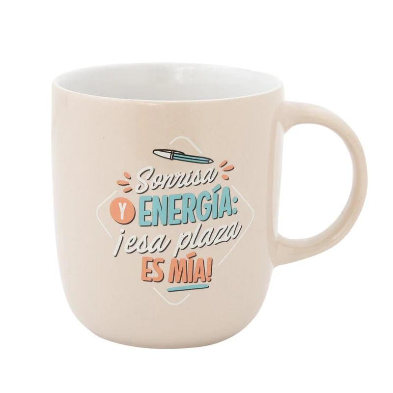 Taza opositores - Sonrisa y energía ¡esa plaza es mía!