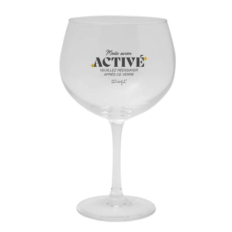 Verre ballon - Mode avion activé. Veuillez réessayer après ce verre.