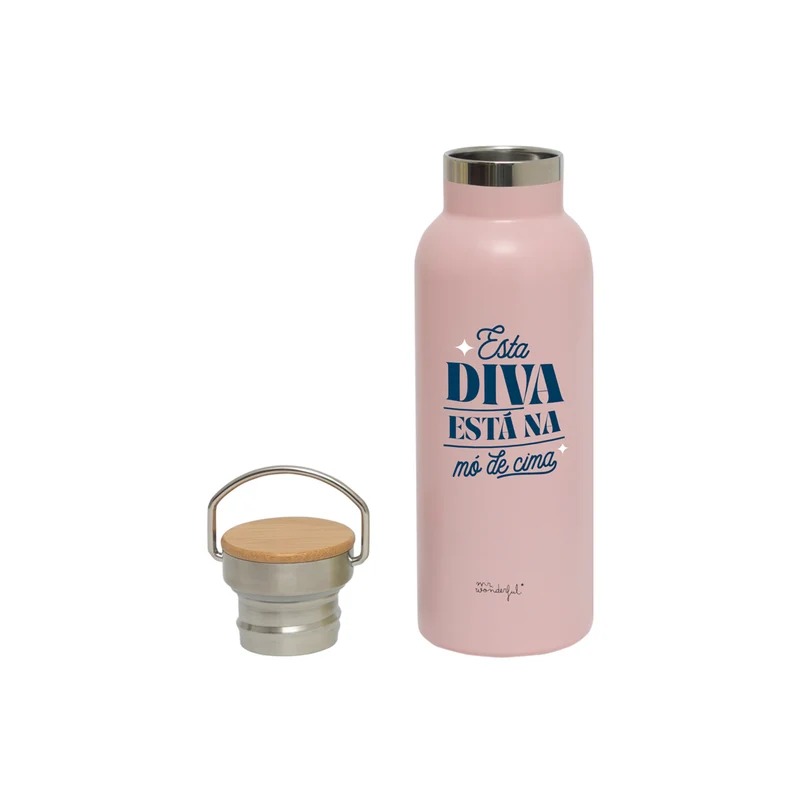 Garrafa térmica personalizável - Esta diva está na mó de cima