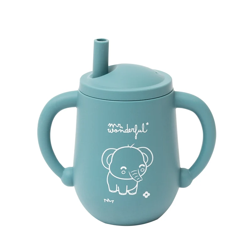 Vaso antiderrame para bebés - Elefante azul