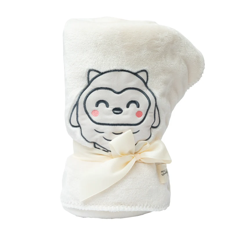 Manta suave para bebé - Búho beige