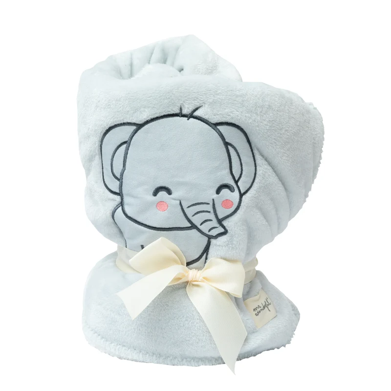 Manta suave para bebé - Elefante gris