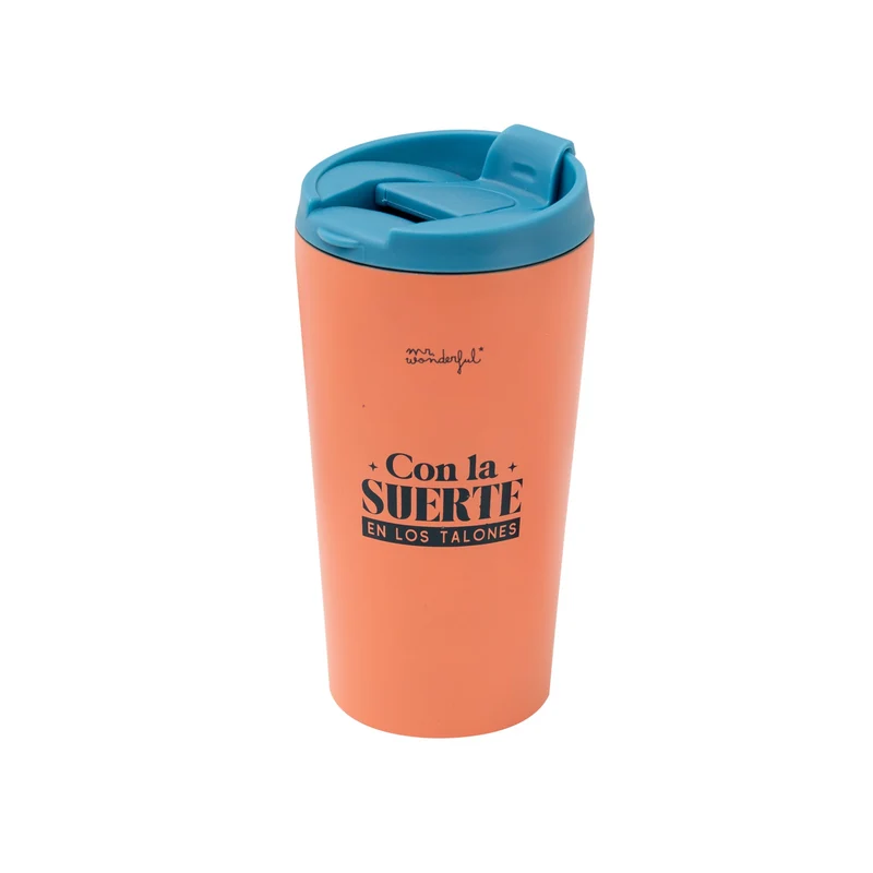 Taza take away térmica - Con la suerte en los talones