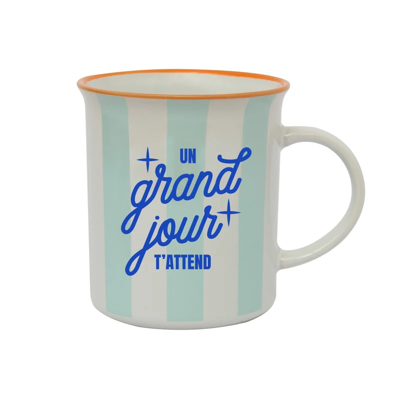 Mug bleu - Un grand jour t'attend